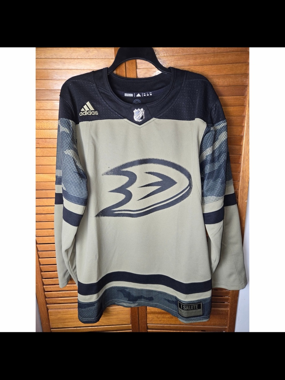 Adidas Anaheim Ducks Military Appreciation Jersey Mens 46 NWOT